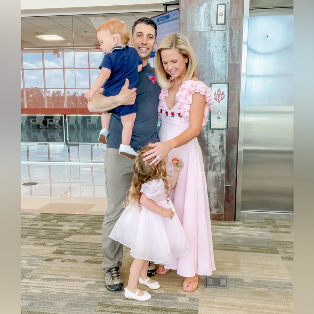 Fans Mom Demre ruffle sleeve dress